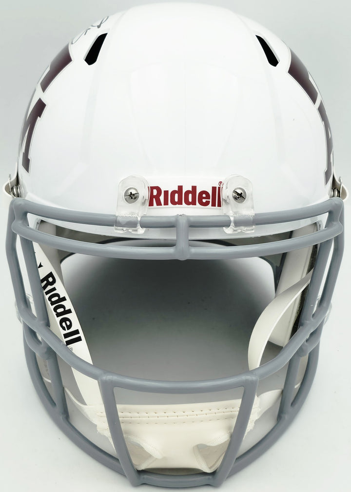 Johnny Manziel Auto Texas A&M White Full Size Rep Helmet Johnny F'cking Football