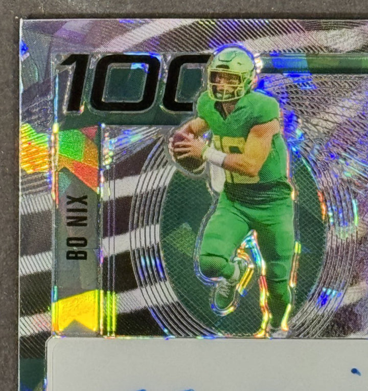 2023 Leaf Bo Nix Optichrome 1/1 RC Auto Mint #OSM-BN1 Oregon Denver Broncos QB
