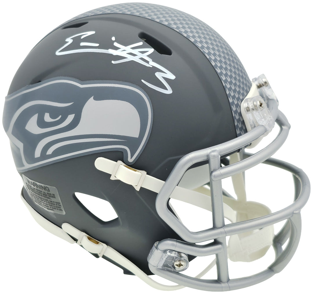 Nick Emmanwori Signed Seahawks Slate Silver Speed Mini Helmet Beckett Witness