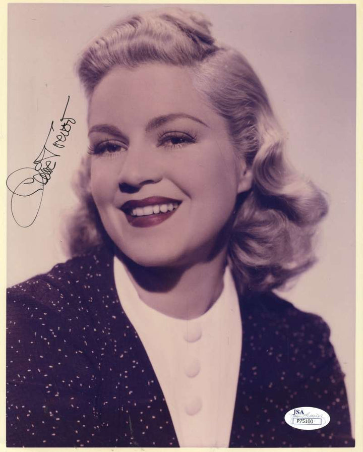 Claire Trevor Jsa Coa Cert Hand Signed 8x10 Photo Authenticated Autograph