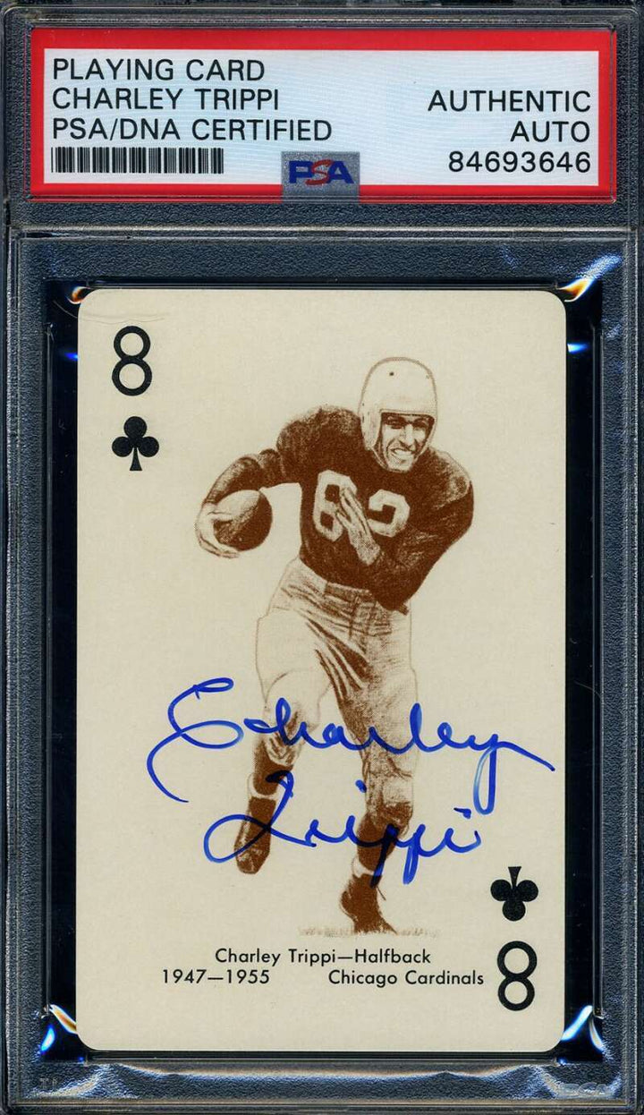 Charley Trippi PSA DNA Signed 1963 Stancraft Autograph