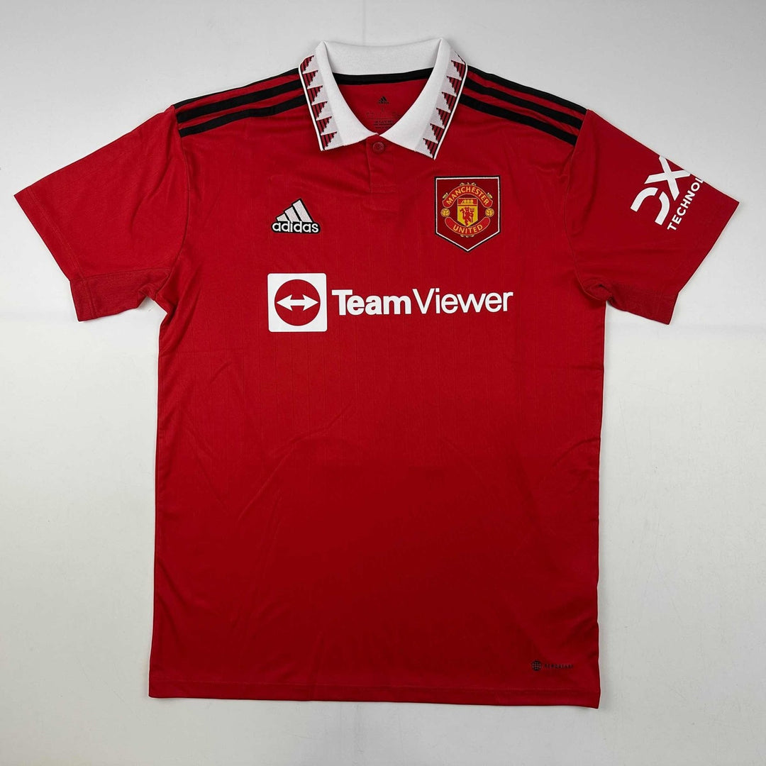 Autographed/Signed Alejandro Garnacho Manchester United Red Jersey BAS COA