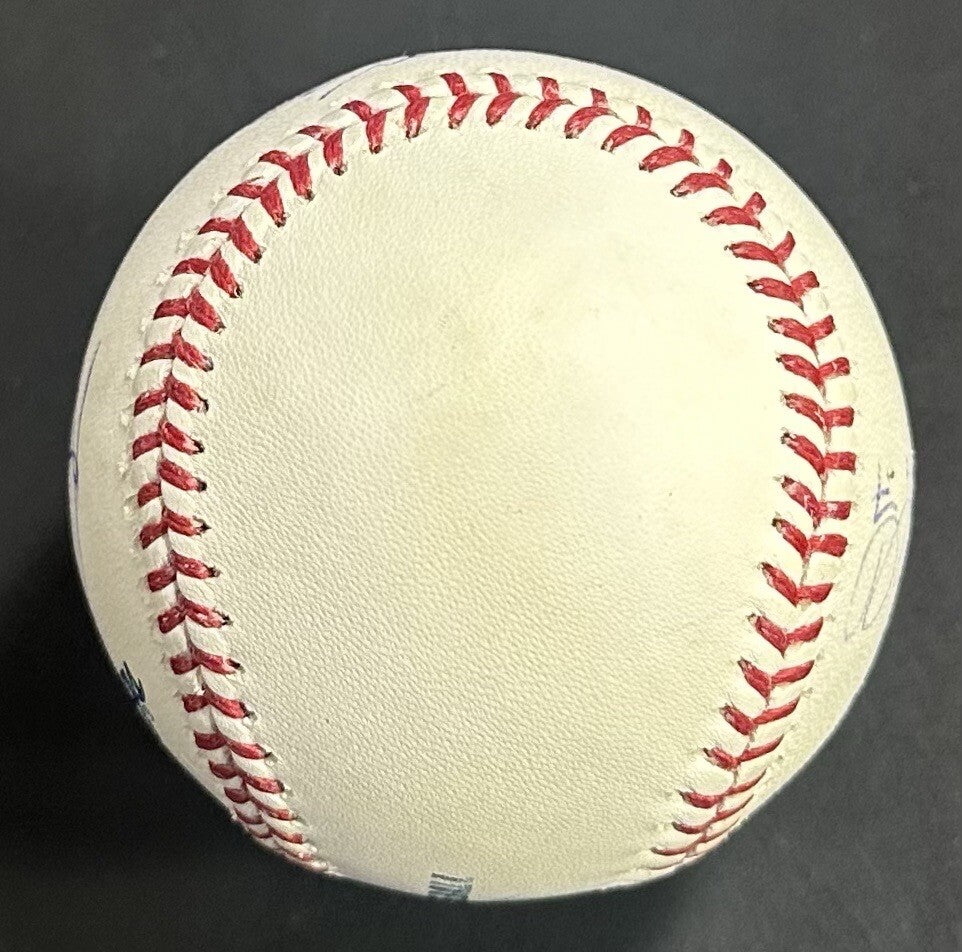 Albert Pujols Signed Official MLB Baseball LA Angels Scioscia 4 Auto PSA LOA