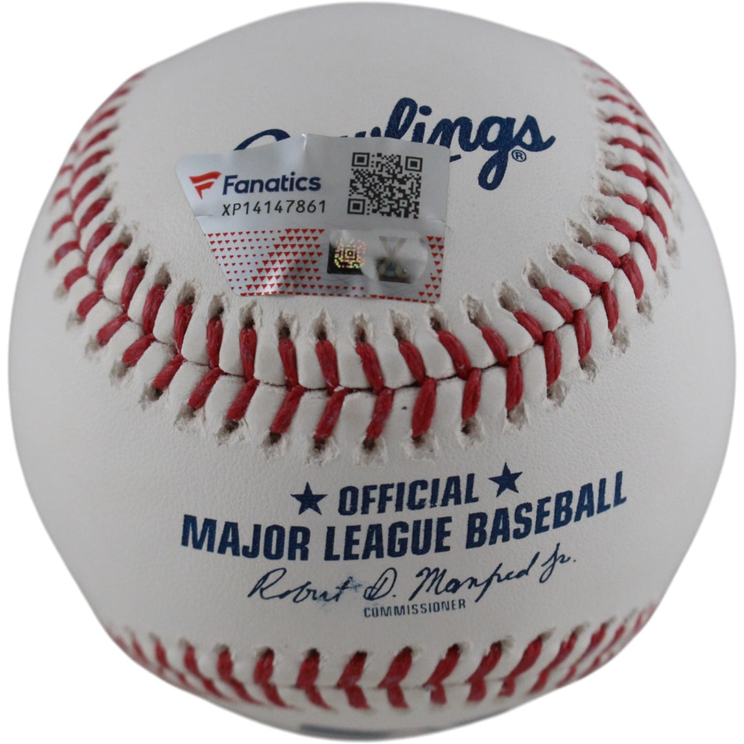 Carlton Fisk Autographed/Signed Boston Red Sox OML Baseball HOF Fanatics 51575