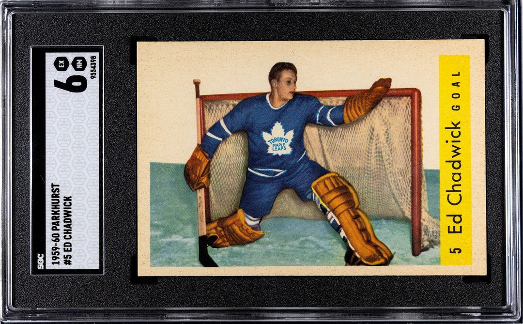 Ed Chadwick 1959-60 Parkhurst NHL Card #5- SGC Graded 6 EX-NM (Maple Leafs)