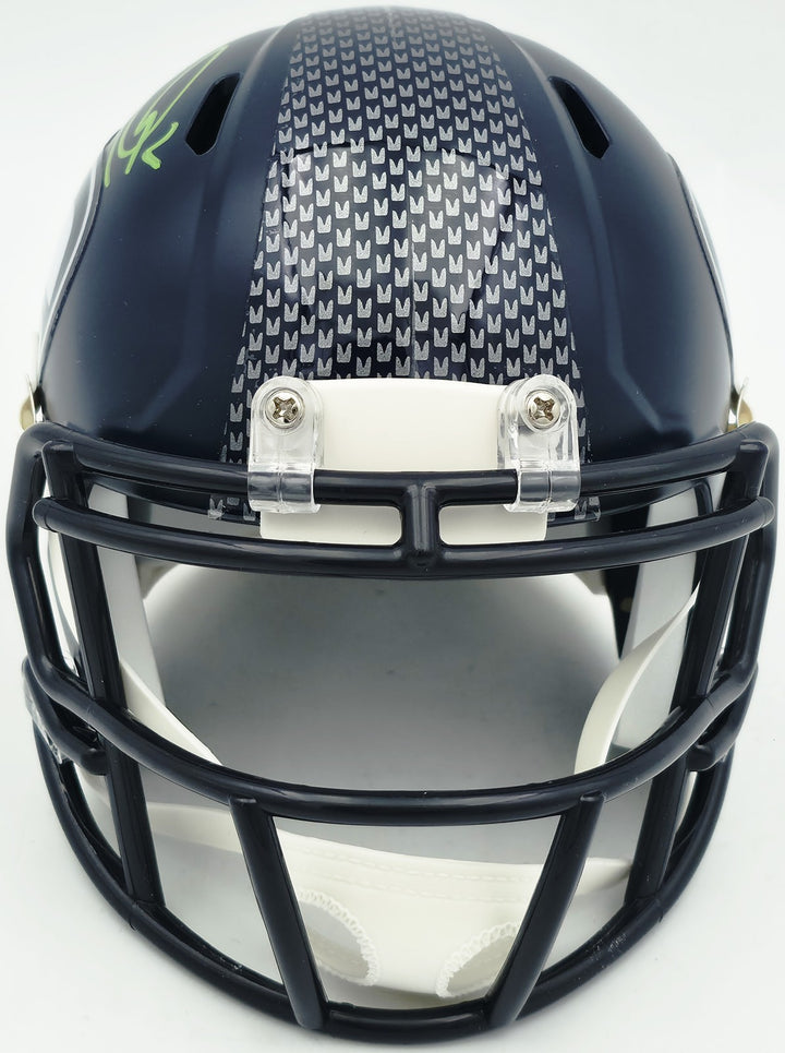 Zach Charbonnet Signed Seattle Seahawks Blue Speed Mini Helmet MCS Holo