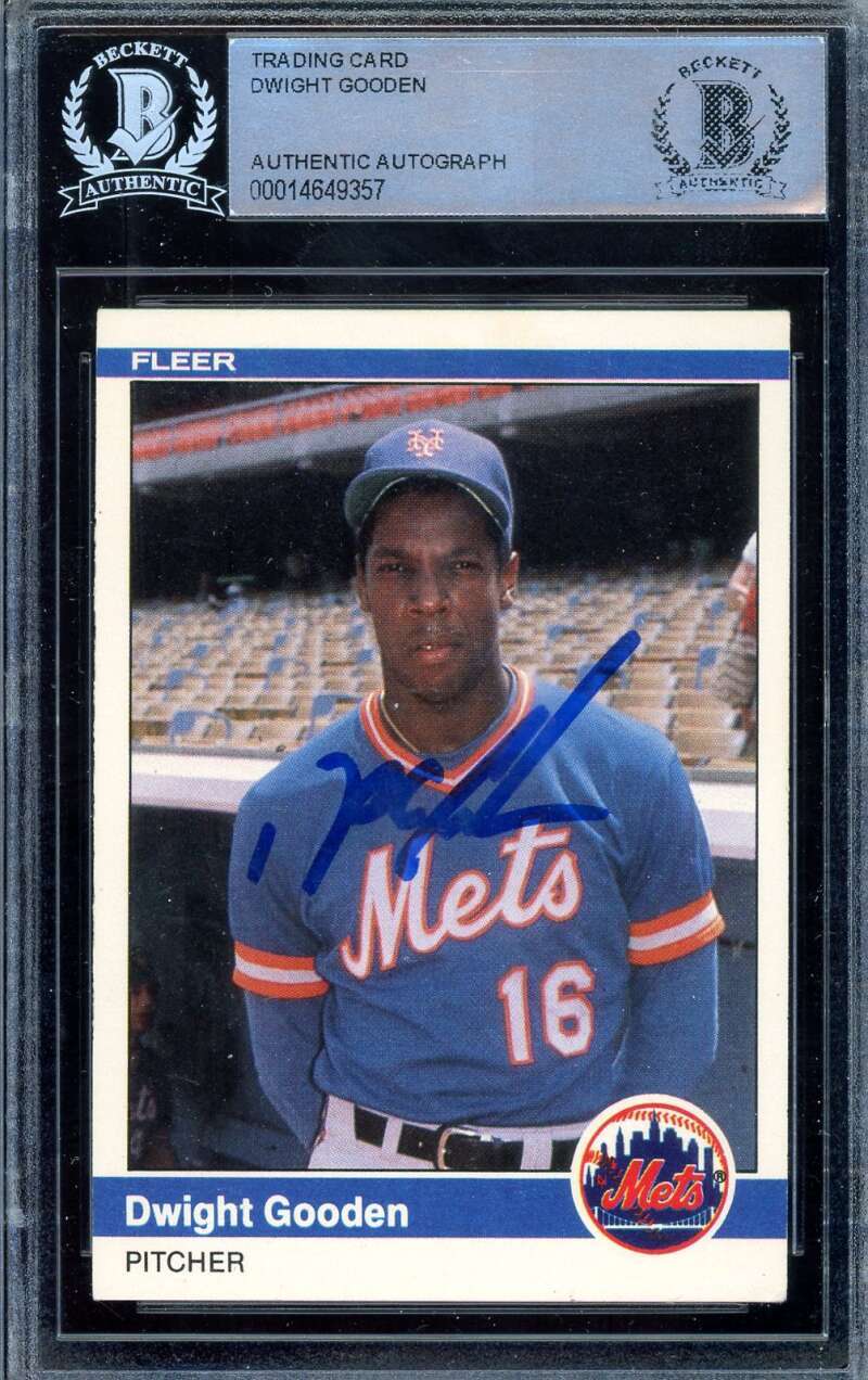 Dwight Gooden Beckett BAS Signed 1984 Fleer Update Rookie Autograph