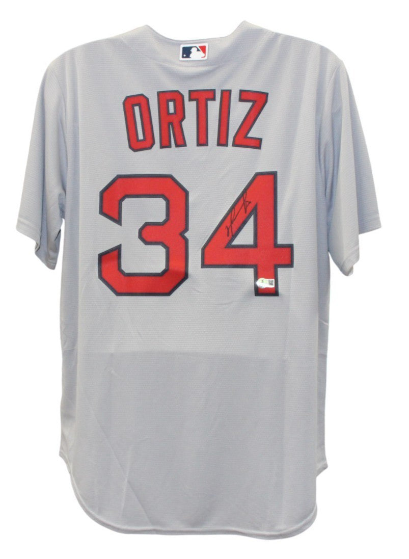 David Ortiz Autographed Boston Red Sox Nike Gray Replica Jersey Beckett 51282