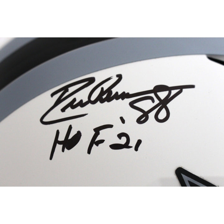 Pearson/Staubach/Dorsett Signed Dallas Cowboys Lunar Helmet HOF BAS 43394