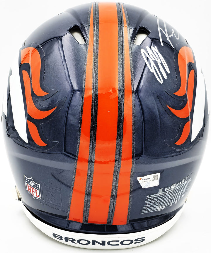 Russell Wilson Jerry Jeudy Auto Broncos Blue Full Size Auth Spd Helmet Fanatics