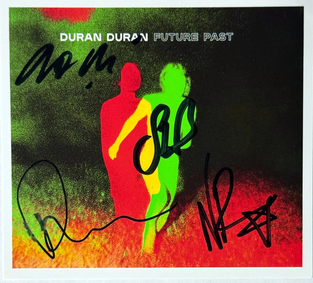 Duran Duran signed 2021 Future Past 4.5x5.25 Art Card 4-Sigs- imperfect - COA