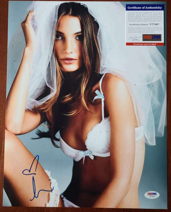 Lily Aldridge PSA DNA Cert Signed 11x14 Photo Autograph