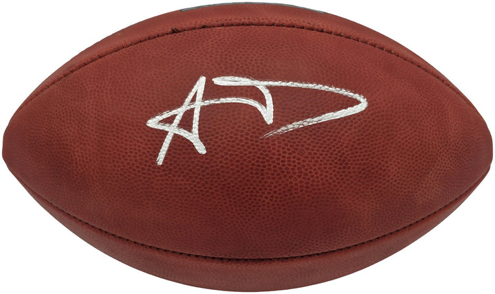 Aaron Donald Auto Rams Official Super Bowl LVI Logo Leather Football Beckett