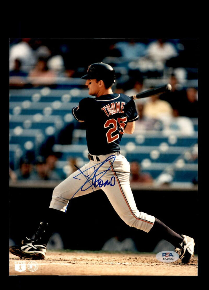 Jim Thome PSA DNA Signed 8x10 Photo Autograph Cleveland