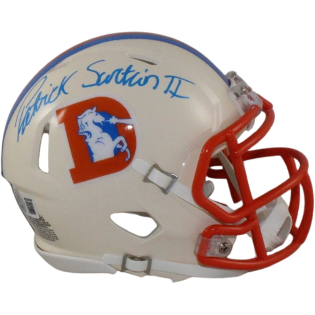 Patrick Surtain Autographed Denver Broncos Retro Mini Helmet Beckett 56415