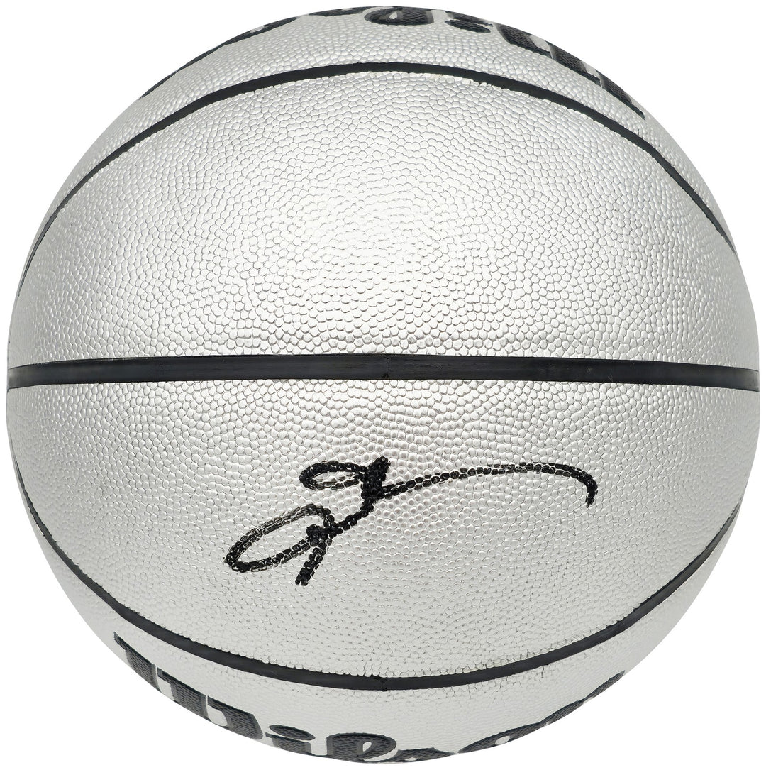 Allen Iverson Auto Platinum Edition Composite Leather Basketball 76ers Beckett