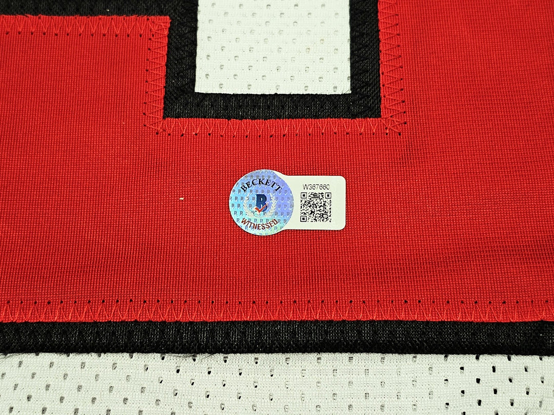 Texas Tech Red Raiders Tyree Wilson Signed White Jersey "Guns Up" Beckett Wit