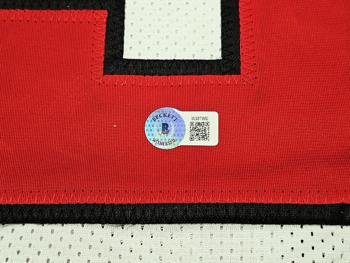 Texas Tech Red Raiders Tyree Wilson Signed White Jersey "Guns Up" Beckett Wit