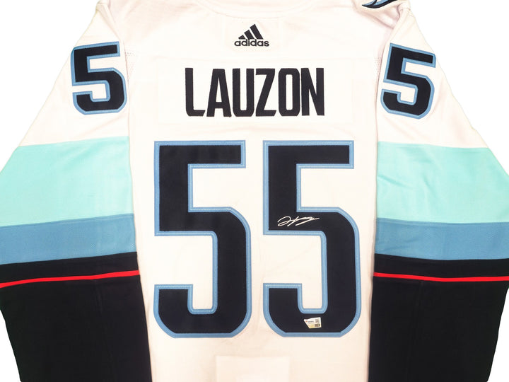 Kraken Jeremy Lauzon Auto White Adidas Jersey Size 54 Inaugural Season Fanatics