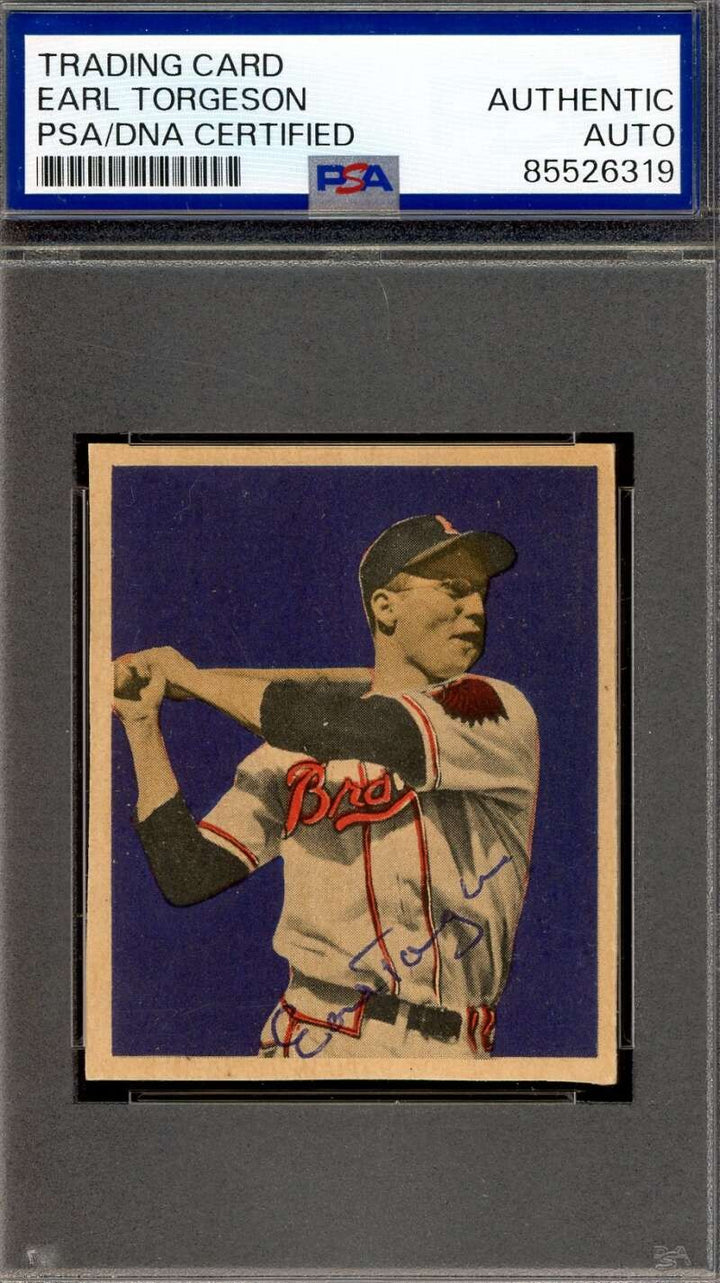 Earl Torgeson PSA DNA Signed 1949 Bowman Rookie Autograph