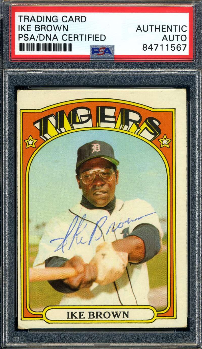 Ike Brown PSA DNA Signed 1972 Topps Autograph
