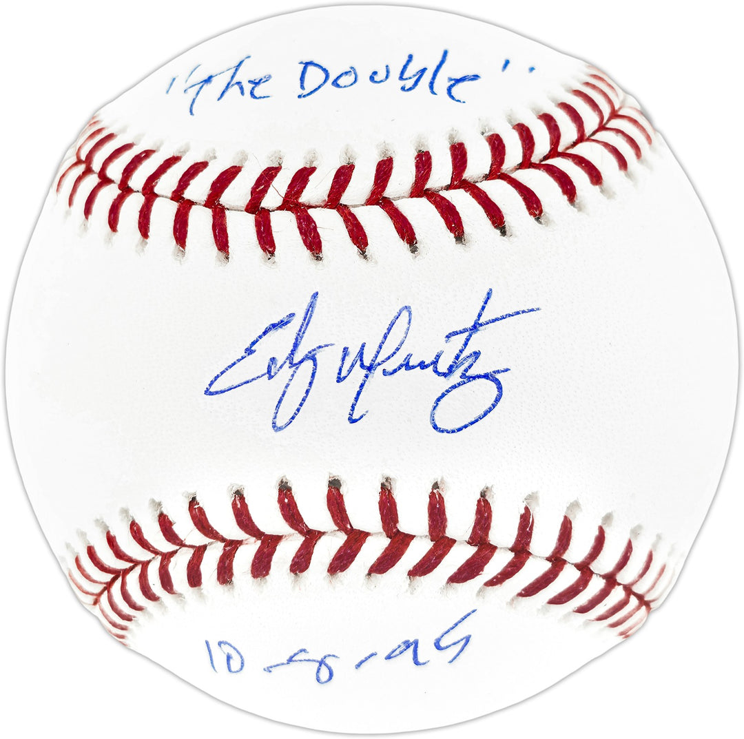 Edgar Martinez Signed MLB Baseball Mariners "The Double 10-9-95" Beckett Wit