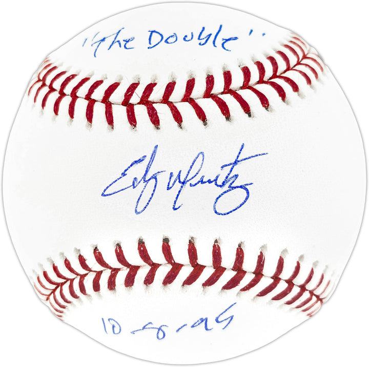 Edgar Martinez Signed MLB Baseball Mariners "The Double 10-9-95" Beckett Wit