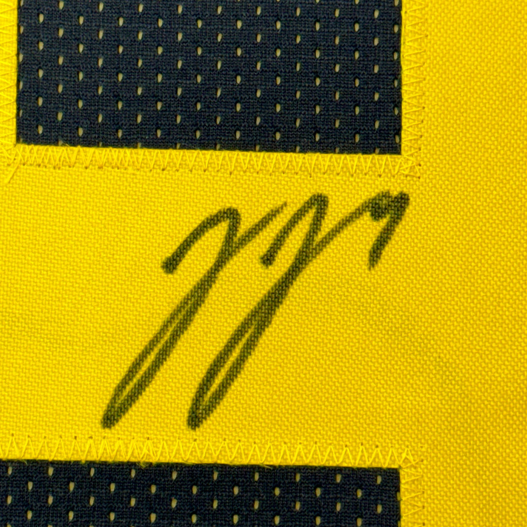 Framed Autographed/Signed J.J. JJ McCarthy 35x39 Michigan Jersey Beckett BAS COA