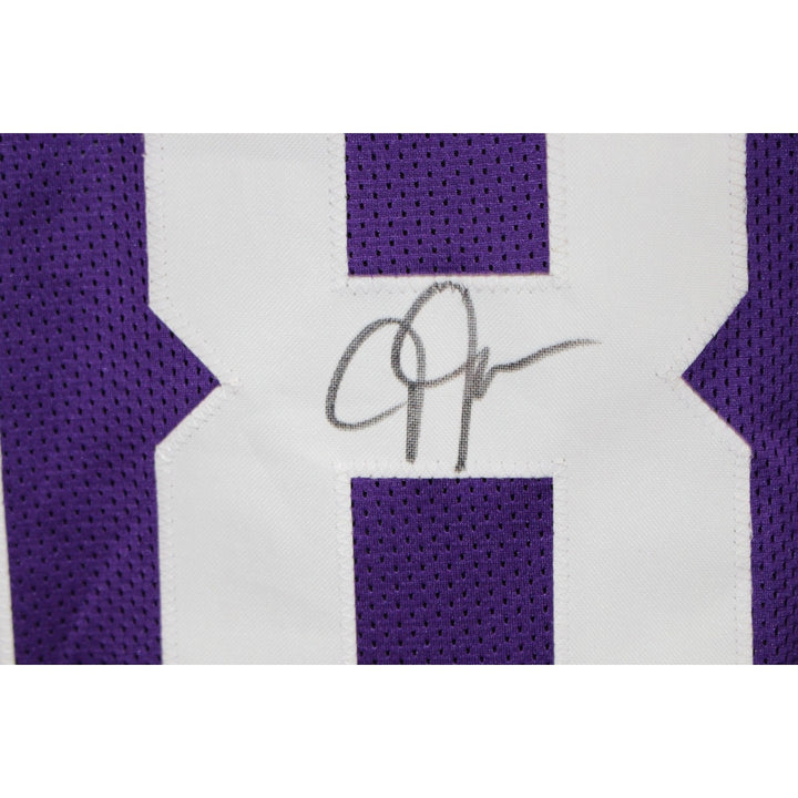 Justin Jefferson Autographed Pro Style Sz XL Purple Jersey Beckett Witness 57919