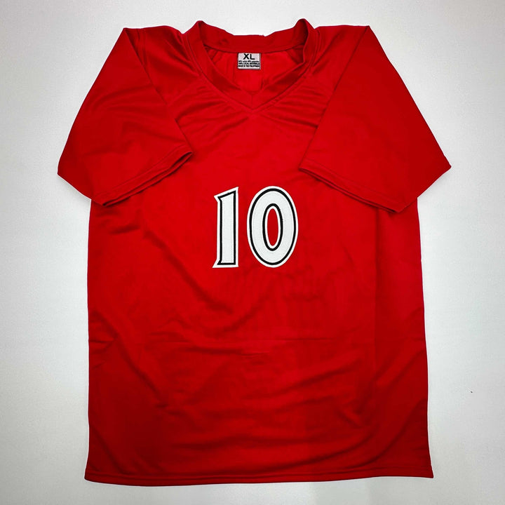 Facsimile Autographed Wayne Rooney Manchester United Red Reprint Jersey Men's XL