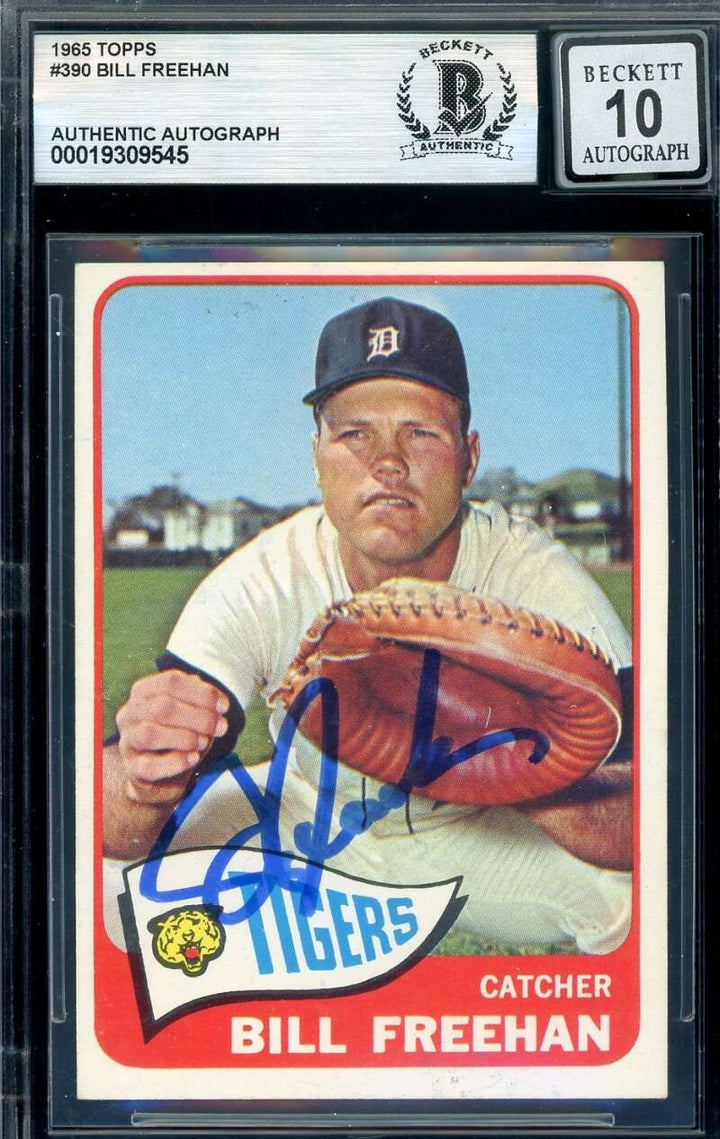Bill Freehan Gem Mint 10 Beckett BAS Signed 1965 Topps Autograph Tigers