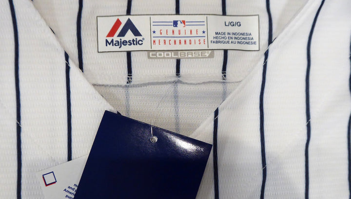 New York Yankees Gleyber Torres Signed White Majestic Cool Base Jersey Size L
