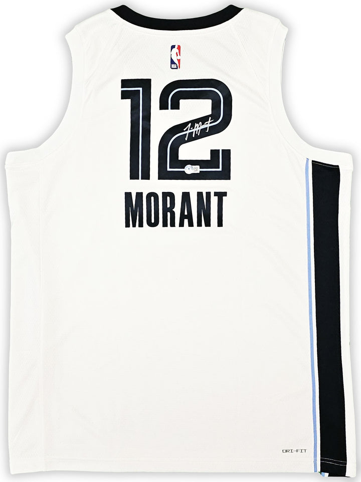 Grizzlies Ja Morant Auto White Nike Association Edt Swingman Jersey 52 Beckett