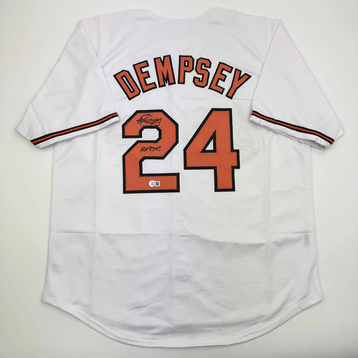 Autographed/Signed Rick Dempsey "MVP 83 WS" Baltimore White Jersey Beckett COA