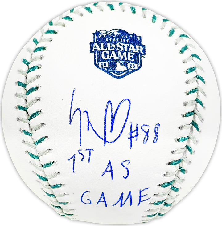 Luis Robert Jr Auto 2023 ASG Game Logo MLB Baseball White Sox 1st AS Beckett