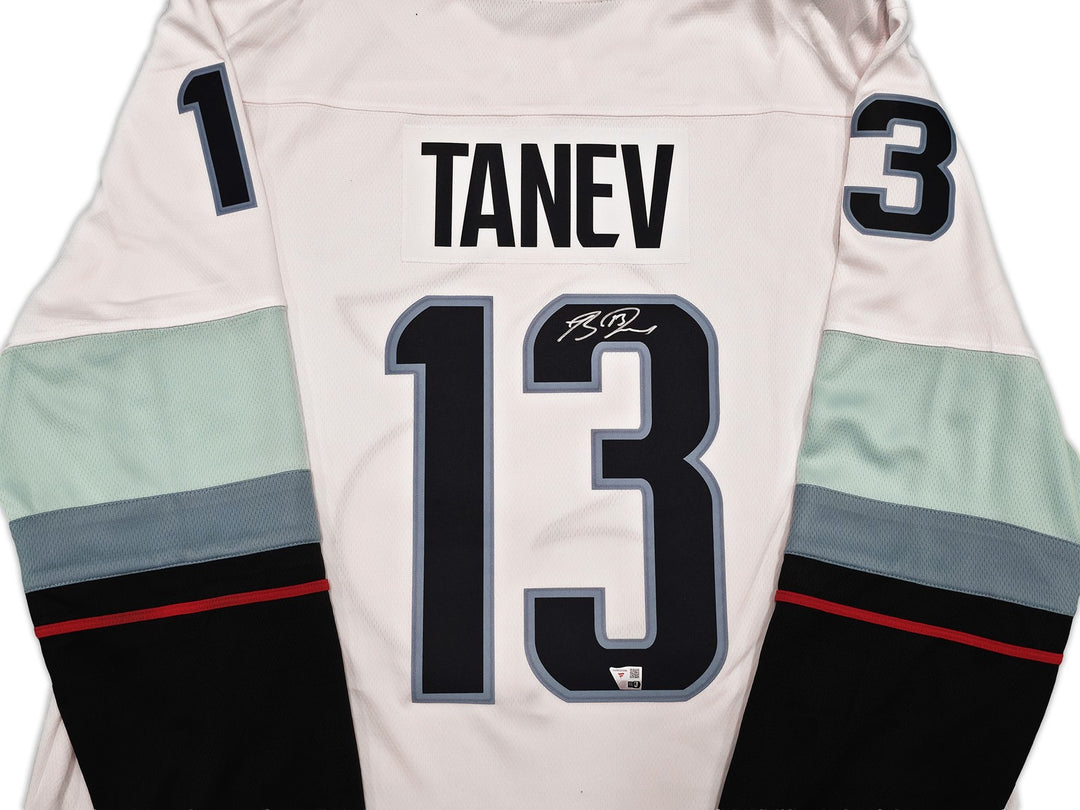 Seattle Kraken Brandon Tanev Signed White Fanatics Jersey Size XL Fanatics Holo