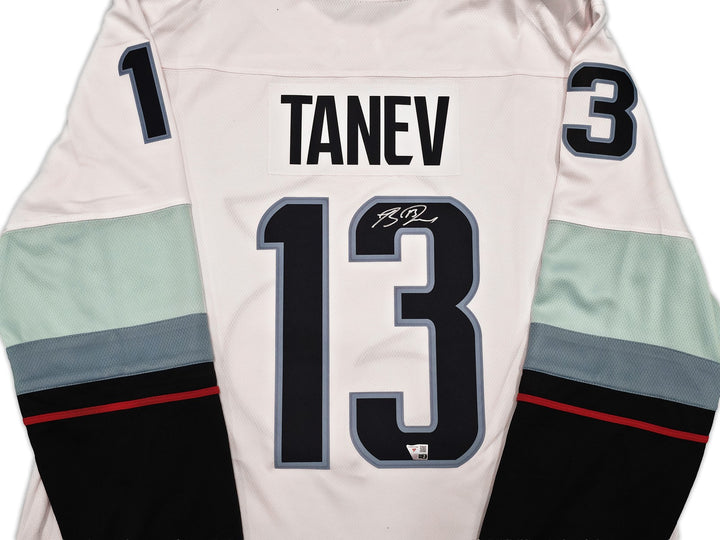 Seattle Kraken Brandon Tanev Signed White Fanatics Jersey Size XL Fanatics Holo