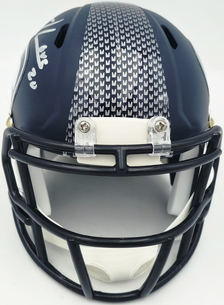 Julian Love Signed Seattle Seahawks Blue Speed Mini Helmet MCS Holo