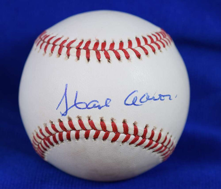 Hank Aaron JSA Coa Autograph National League ONL Signed BasebaLL 1