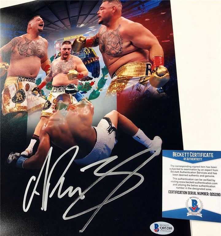 Mexican Andy Ruiz Jr autograph signed 11x14 Photo Collage A ~ Beckett BAS COA
