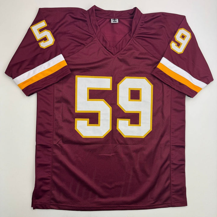Autographed/Signed London Fletcher Washington Maroon Jersey BAS COA
