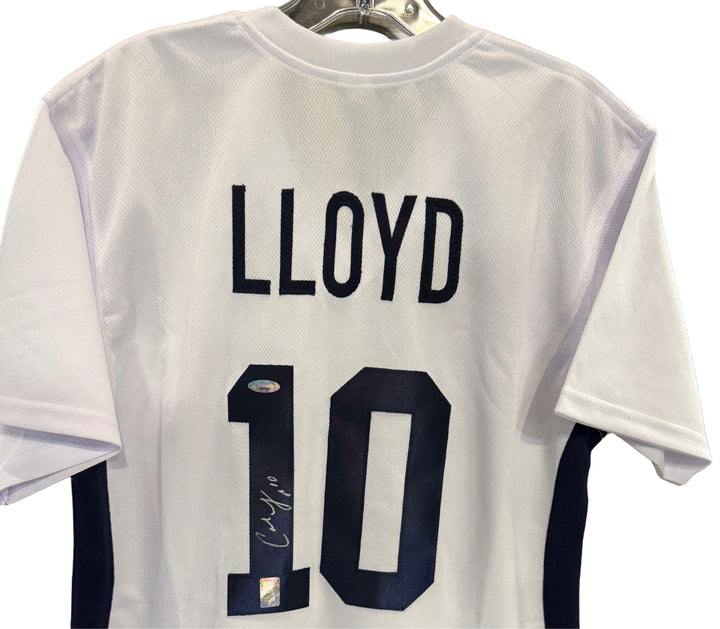Carli Lloyd Signed Custom #10 Blue White Jersey Team USA Autograph TriStar COA