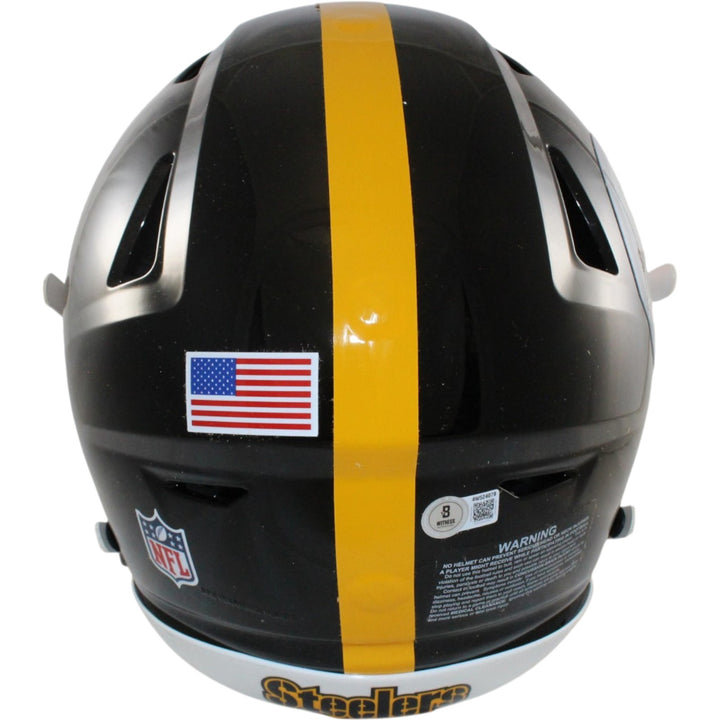TJ Watt Autographed Pittsburgh Steelers SpeedFlex Helmet Beckett Witness 56192