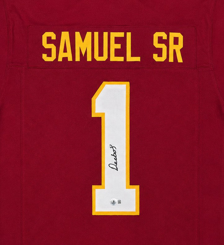 Washington Commanders Deebo Samuel Signed Maroon Jersey Beckett BAS QR