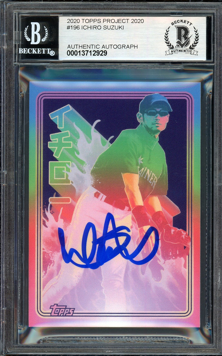 Ichiro Suzuki Auto Topps Project 2020 Matt Taylor Card 196 Auto 10 #/10 Beckett