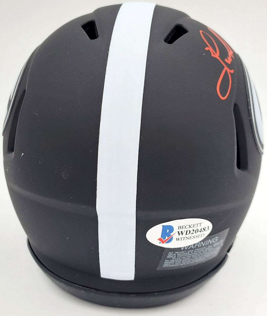 Herschel Walker Signed Georgia Bulldogs Eclipse Black Speed Mini Helmet Beckett