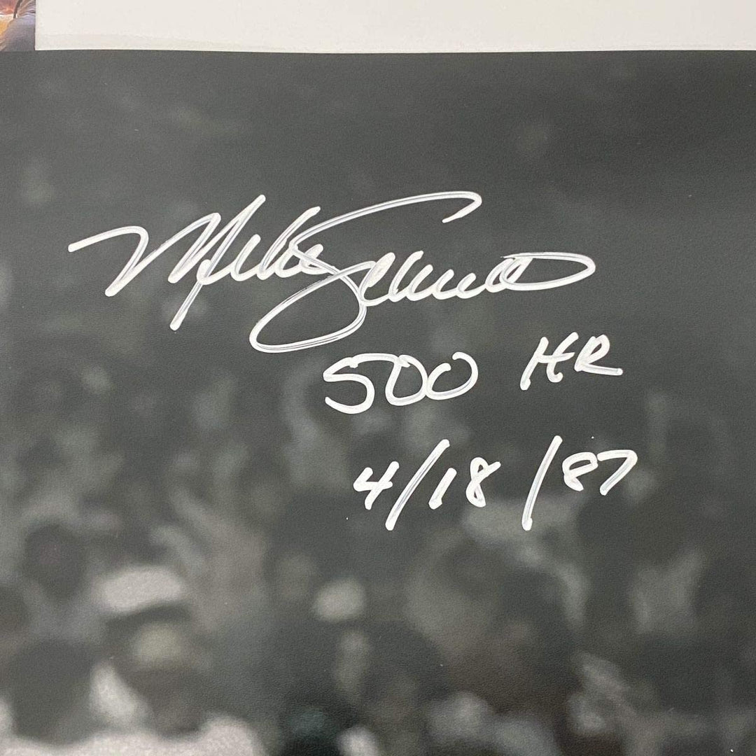Autographed/Signed MIKE SCHMIDT 500th HR Phillies 16x20 Photo JSA COA