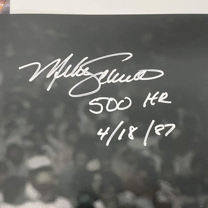 Autographed/Signed MIKE SCHMIDT 500th HR Phillies 16x20 Photo JSA COA