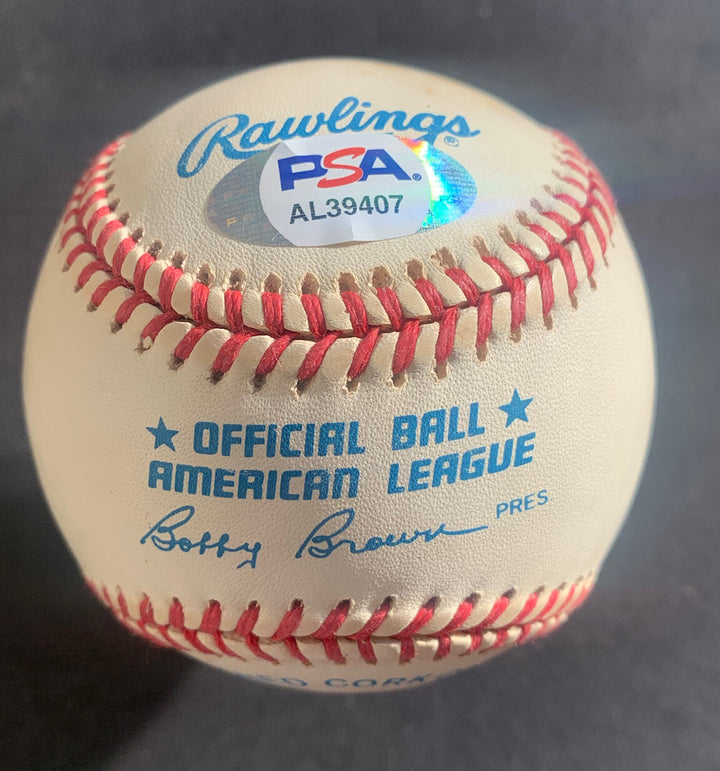 Kirby Puckett Signed Official A.L baseball PSA Coa #34 Vintage Autograph Psa Coa