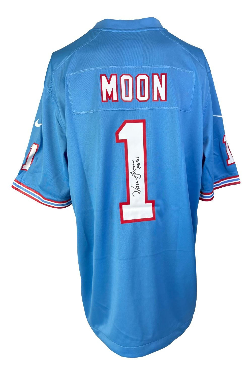 Warren Moon Signed Houston Oilers Nike Game Replica Jersey HOF 06 Inscribed BAS